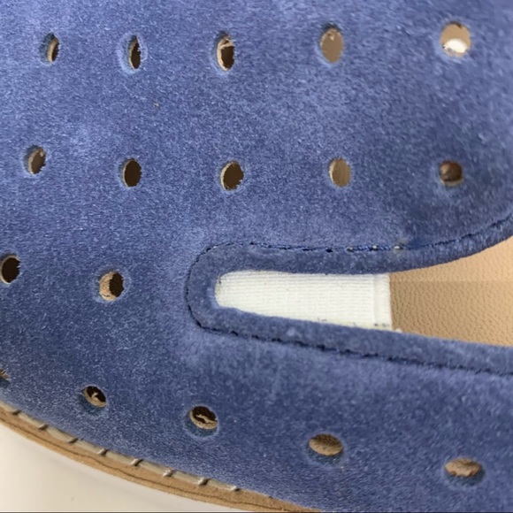 Johnston & Murphy Preppy Blue Perforated Suede Slip On Loafer Elevated Sneaker - Picture 7 of 15